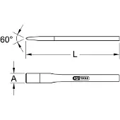 Ks Tools BRONZEPlus muisserbeitel, 32 x 300 mm 963.2459