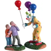 Lemax Halloweenfiguur Creepy balloon seller set of 2