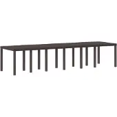 vidaXL Tuin Tafel Bruin 350 x 100 x 74 cm poly rattan