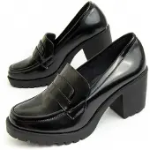 Montevita (Zwart, 36) Damesloafers Met Hak. Moccavita5 93936
