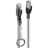 Lindy 47607 Patchkabel Cat.6A S/FTP, grijs, 10 meter, met vergrendeling