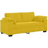 vidaXL Loveseat Sofa Geel 180x77x82 cm Fluweel