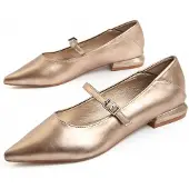 Montevita (Gouden, 36) Casual Ballerina's Voor Dames. Balera7 96658