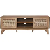CALICOSY - TV-meubel 2 Deuren in Rotanvlechtwerk L140 cm - PALMO