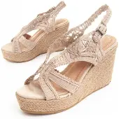 Montevita Wedge Sparto Sandalen Spartsum10 In Beige