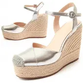 Montevita (Plateado, 41) Wesparto4 88500 Espadrille-sleehak Voor Dames
