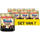Finish Aanbieding: Powerball Ultimate Plus Vaatwastabletten Lemon (7 zakken - 168 vaatwasbeurten)