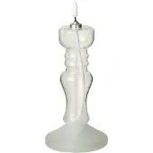 J-Line kaars - glas - transparant - LED lichtjes