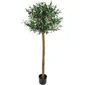 Easyplants | Kunst olijfboom UV 150 cm | Zijde | Olea | Olijfgroen