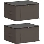 vidaXL Opbergbox met transparant bovenraam, 2 stuks, 33,6 liter