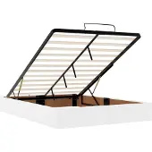 vidaXL - Bedframe - met - matras - Anders - 2 - st - Wit - PVC