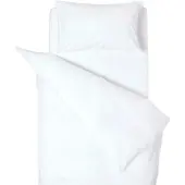 Homescapes Kinderdekbedovertrek 120x150 cm + Kussensloop 40x60 cm – Wit – 100% Biologisch Egyptisch Katoen – GOTS & OEKO-TEX