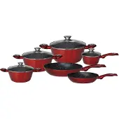 Cheffinger Kookgerei-set, 10-delig. Pan-set, geschikt voor inductie. Anti-aanbak pan