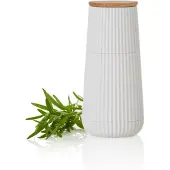 AdHoc Scape Peper- of Zoutmolen – Wit – Handmatig – Keramisch Maalwerk – Verstelbare Molen – Tijdloos Design – 12,3 cm