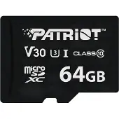 Patriot VX Series 64GB MicroSDXC V30 Class 10 UHS-I U3 4K UHD Memory Card PSF64GVX31MCX