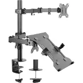 Speaka Professional SP-MM-302 Monitorbeugel Aantal monteerbare displays: 2 Display(s) 33,0 cm (13) - 81,3 cm (32) Zwart Draaibaar, In hoogte verstelbaar,