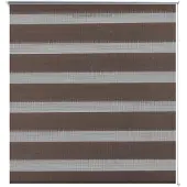 vidaXL Zebra rolgordijn 50,9x100 cm stofbreedte 46,7 cm koffiebruin