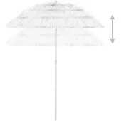 vidaXL Strandparasol Hawaï 180 cm wit