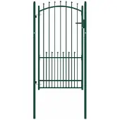 vidaXL | Hekdeur met spijkers | Groen 100 x 175 cm Poedergecoat staal