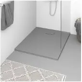 vidaXL Douchebak 100x80 cm SMC grijs