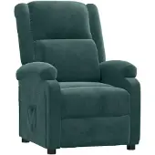 vidaXL Fauteuil verstelbaar fluweel donkergroen