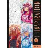 Hachette heroes Inspiration - Manga - Hachette - Kleurboek voor volwassenen en kinderen