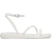 Crocs dames sandalen, model Miami, met enkelbandje, platte zool, kleur: chalk, maat: 38/39 EU