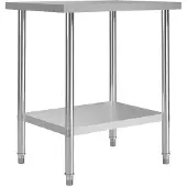 vidaXL Keukenwerktafel 80x60x85 cm roestvrij staal