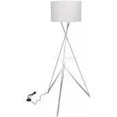 vidaXL Vloerlamp met lampenkap en hoge standaard, wit