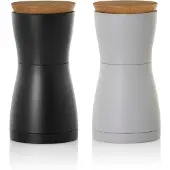 AdHoc Peper- en zoutmolen Twin Mini Zwart Grijs 13,3 cm