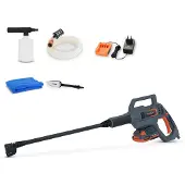 FUXTEC 20V accu-hogedrukreiniger FX-E1HDR20 SET, inclusief 1 x 2Ah accu en 1 x 1A oplader
