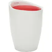 vidaXL Opbergkruk kunstleer wit en rood