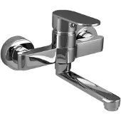 Aquanello Keukenmengkraan, wandmontage, chroom, uitloop 15 cm, Casa CR-1415-CS,