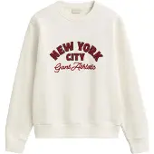 Gant trui ronde hals creme met opdruk