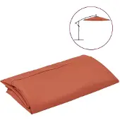 vidaXL Vervangingsdoek voor tuinparasol 350 cm terracottakleurig
