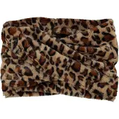 Sarlini Snood Fluffy Teddy Colsjaal Leopard Camel