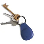 Mujjo Canopy Leren AirTag 1 / 2 Sleutelhanger Blauw