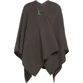 Knit Factory Jazz Omslagvest - Taupe - One Size