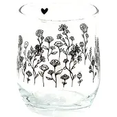 Clayre & Eef Waterglas 300 ml Glas Bloemen