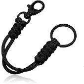 LGT JWLS Paracord Karabijnsluiting & Sleutelring - Black