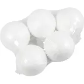 Packlinq Ballen, d 7 cm, wit, 5 stuk/ 1 doos