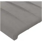 vidaXL Hoofdbord lichtgrijs 144x5x118/128 cm fluweel