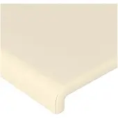 vidaXL Hoofdborden 200x5x78/88 cm kunstleer crèmekleurig