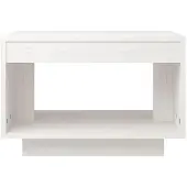 vidaXL Salontafel, wit, 50x50x33,5 cm, massief grenenhout