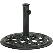 vidaXL Parasolvoet 44x44x31 cm gietijzer groen