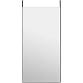 vidaXL Deurspiegel 50x100 cm glas en aluminium zwart