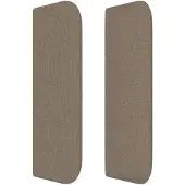 vidaXL Hoofdbord met randen 183x16x78/88 cm stof taupe