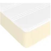 vidaXL Pocketveringmatras, medium, crème, 120x200x20 cm, kunstleer