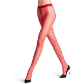 Falke Body Chain 12 DEN ultra transparent materiaal transparent 12 DEN Panty dames rood - maat S-M