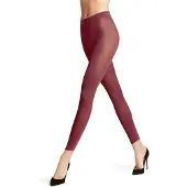 Falke Pure Matt eenkleurig materiaal ondoorzichtig 50 DEN legging dames rood - maat S